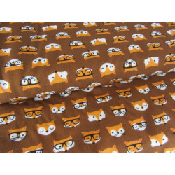 Stretchjersey Füchse braun